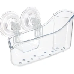 Kitchen Clear Sink Caddy and Sponge Holder with Suction Cups