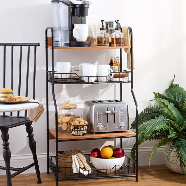 Kitchen Hutch Storage Rack - 4-Tier - 40"H
