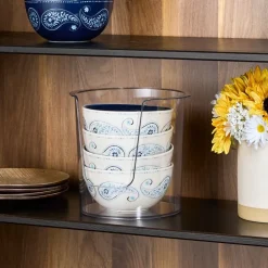 Kitchen Storage Clear Cabinet Organizers - Plate, Bowl, or Shelf