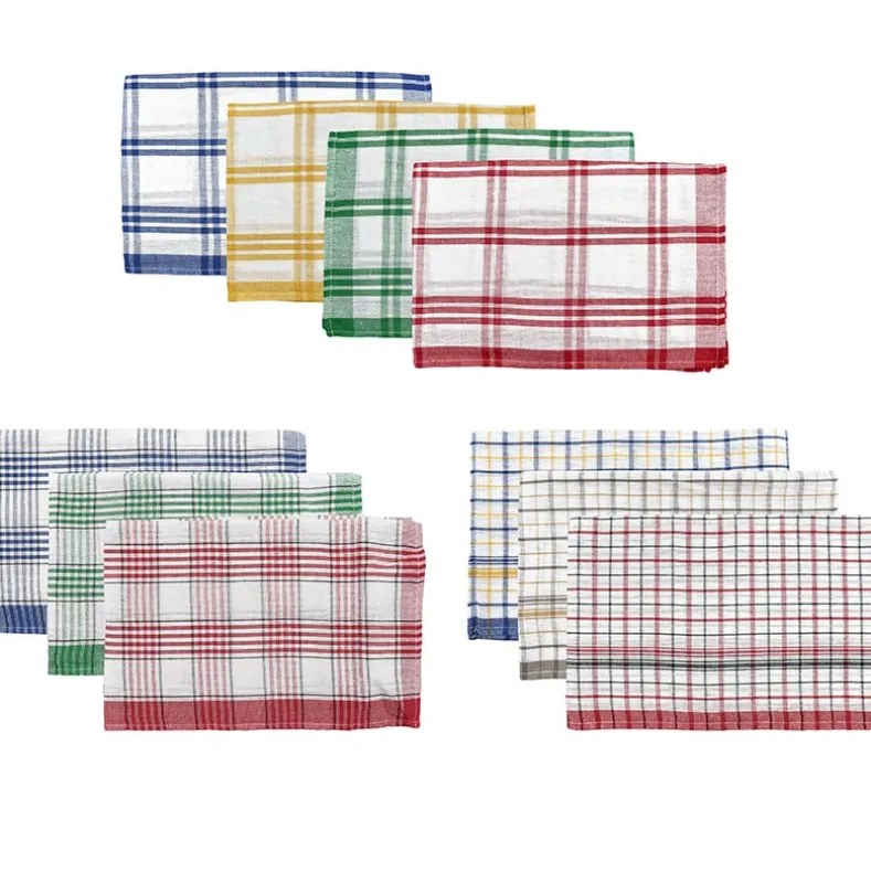 Kitchen Towels Assorted Colors and Patterns Set of 10