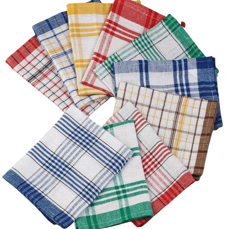 Kitchen Towels Assorted Colors and Patterns Set of 10