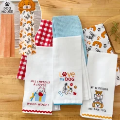 Kitchen Towels Summertime Dog Set of 2