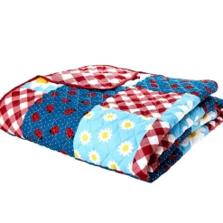 Ladybug Reversible Full/Queen or King Quilt or Accent Pillow