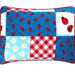 Ladybug Reversible Full/Queen or King Quilt or Accent Pillow