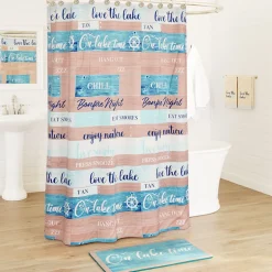 Lake Time Shower Curtain Hooks, Set of 12