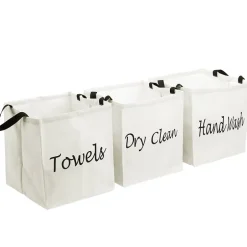 Laundry Storage Baskets for Clothes - Set of 3