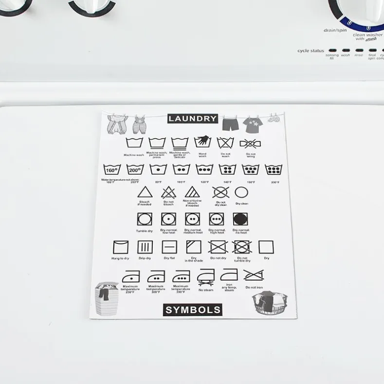 Laundry Symbols Magnet Guide