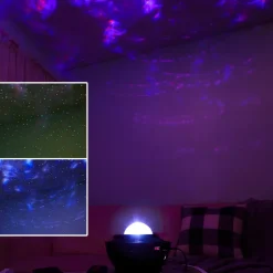 LED Projection Light With Bluetooth Speaker Voice Activated