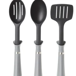 Less Mess Kitchen Utensil Set with Built in Drip Collar and Portion Control