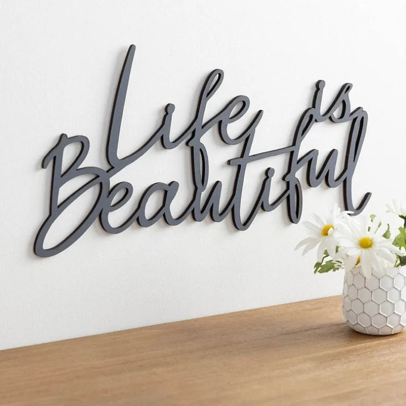 Life is Beautiful Wood Plaque