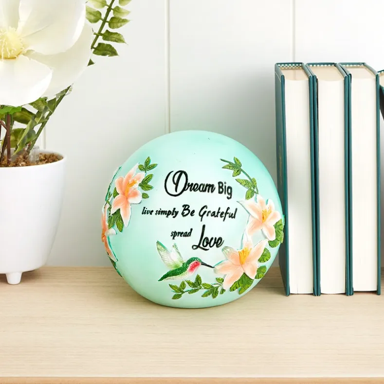 Lighted Ball Décor With Sentiment - Dream Big or Sunshine