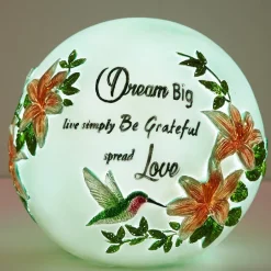 Lighted Ball Décor With Sentiment - Dream Big or Sunshine