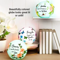 Lighted Ball Décor With Sentiment - Dream Big or Sunshine