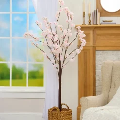 Lighted Cherry Blossom Garland, 2 Pc Branches, Table Tree, or 48