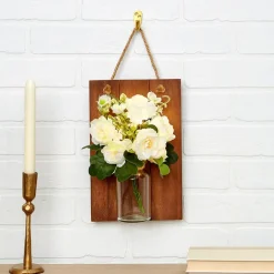 Lighted Flower Wall Sconce - Hydrangea, Sunflower, or White