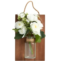Lighted Flower Wall Sconce - Hydrangea, Sunflower, or White
