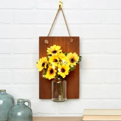 Lighted Flower Wall Sconce - Hydrangea, Sunflower, or White