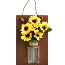 Lighted Flower Wall Sconce - Hydrangea, Sunflower, or White