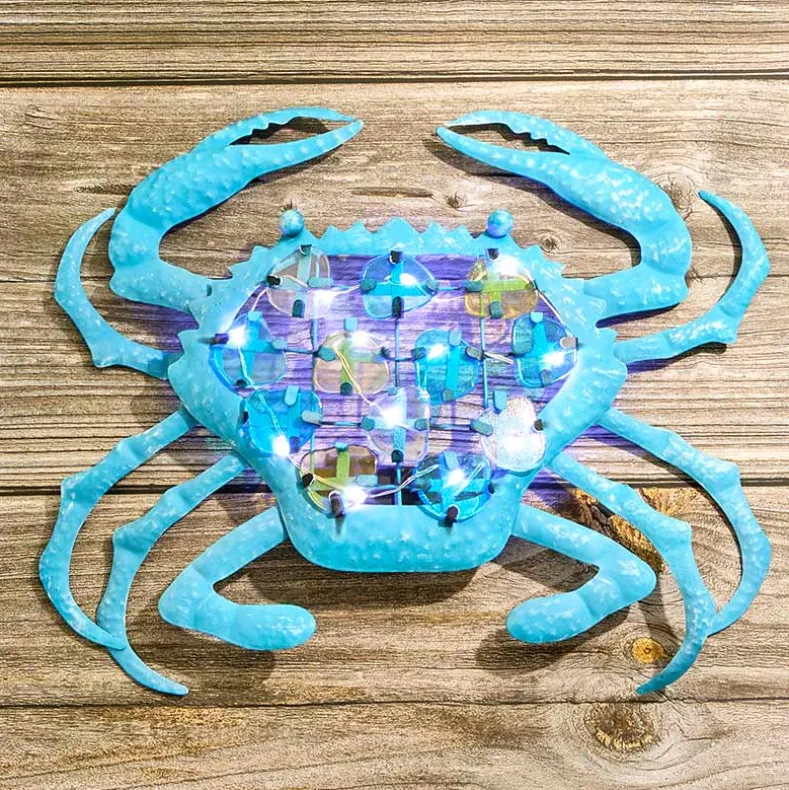 Lighted Outdoor Coastal Metal Wall Decor