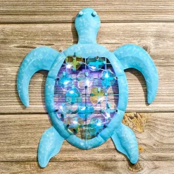 Lighted Outdoor Coastal Metal Wall Decor