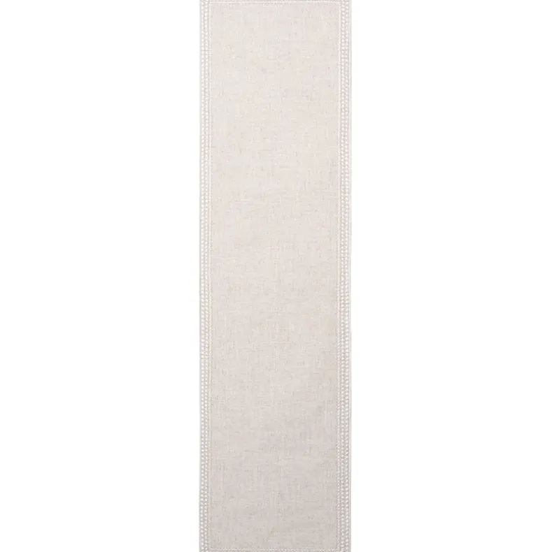 Linen Hemstitch Border Runner 14" x 54"
