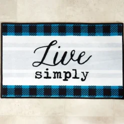 Live Simply Bathroom Rug