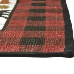 Lodge Check Nonslip Area Rug