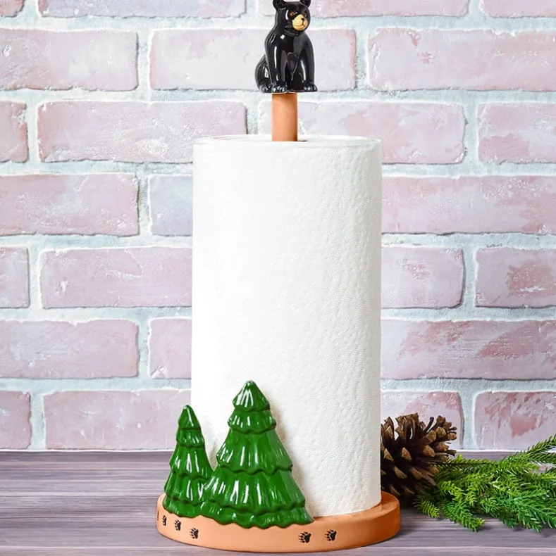 Lodge Kitchen Decor - Sponge Holder, Paper Towel Holder, Salt & Pepper