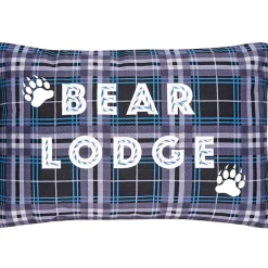 Lodge Themed Embroidered Decorative Pillow
