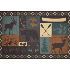Lodge Washable Area Rug, Accent Rug or Runner Rug