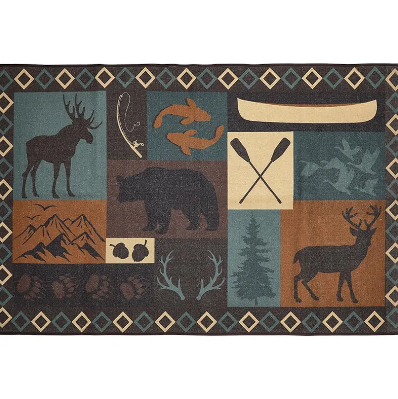 Lodge Washable Area Rug, Accent Rug or Runner Rug