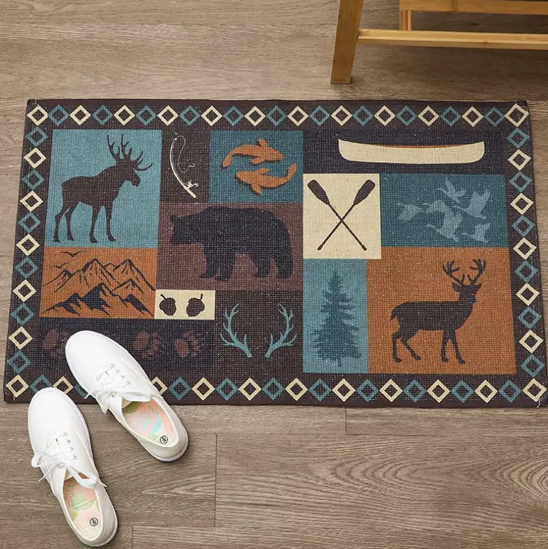 Lodge Washable Area Rug, Accent Rug or Runner Rug