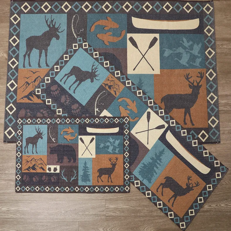 Lodge Washable Area Rug, Accent Rug or Runner Rug