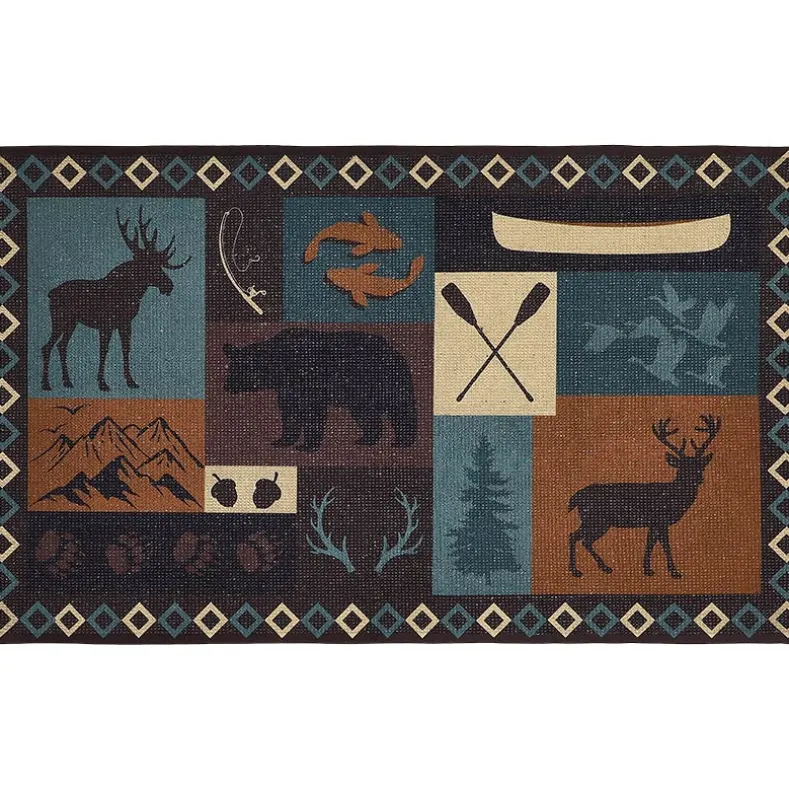 Lodge Washable Area Rug, Accent Rug or Runner Rug