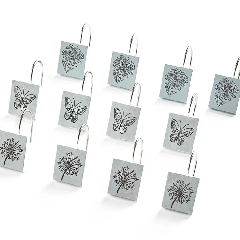 Love Is Bathroom Valance or Shower Hooks Set of 12