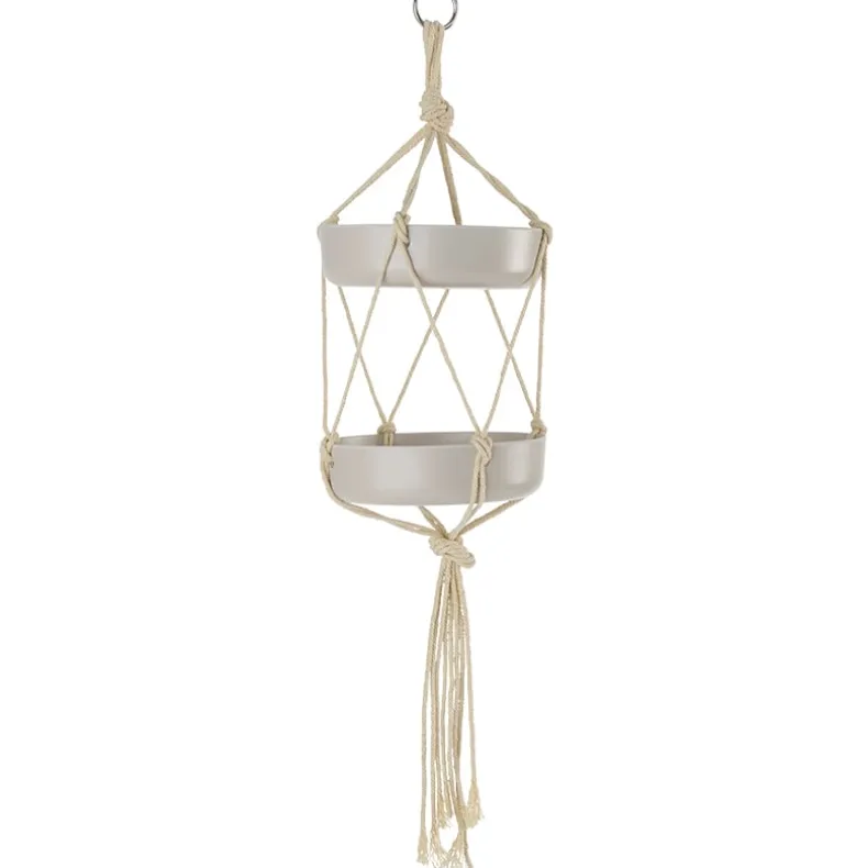 Macrame Bird Feeder and Waterer