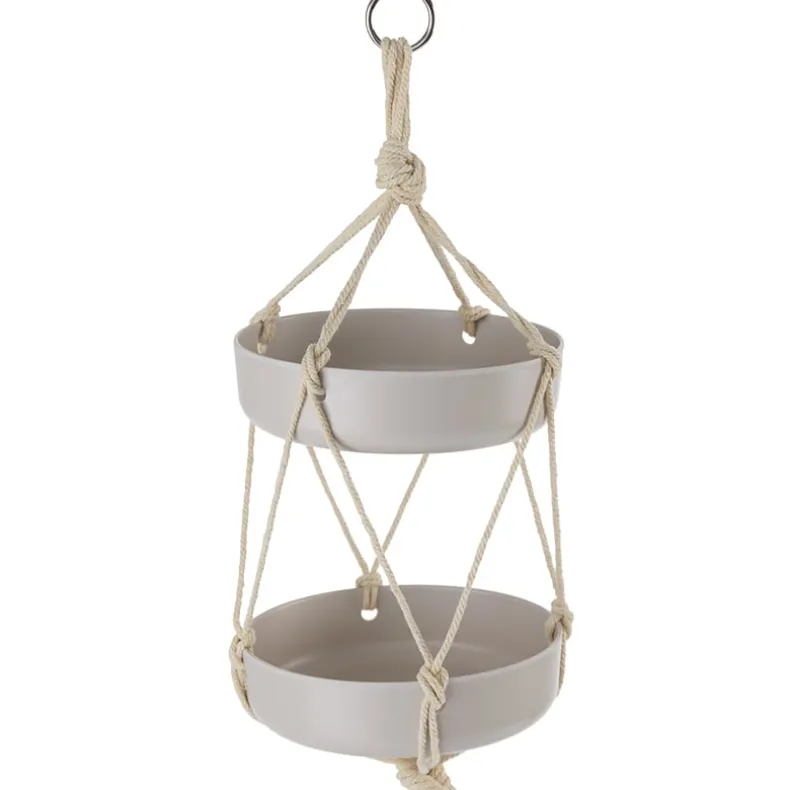 Macrame Bird Feeder and Waterer