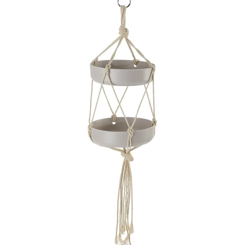 Macrame Bird Feeder and Waterer