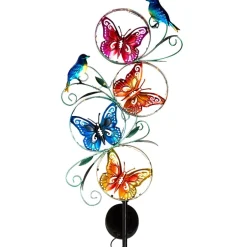 Magical Butterfly And Bird Solar Garden Stake