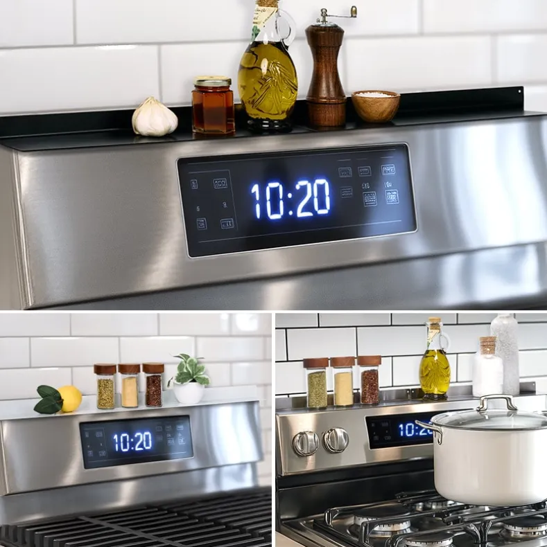 Magnetic Stovetop Storage Shelf in Stainless Steel - 2-Pc. - 15"L