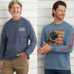 Men's Buckhorn River Americana Long Sleeve Graphic T-Shirt