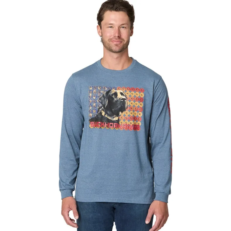 Men's Buckhorn River Americana Long Sleeve Graphic T-Shirt