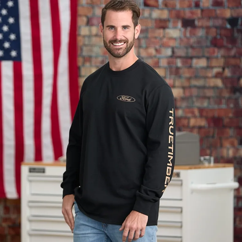 Men's Ford Car Long Sleeve Graphic T-Shirt