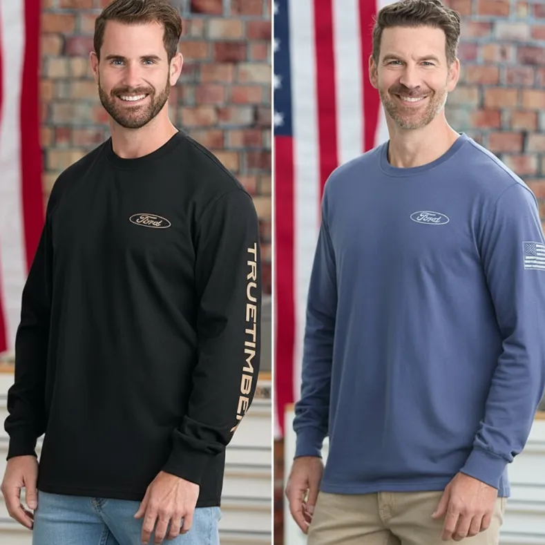 Men's Ford Car Long Sleeve Graphic T-Shirt