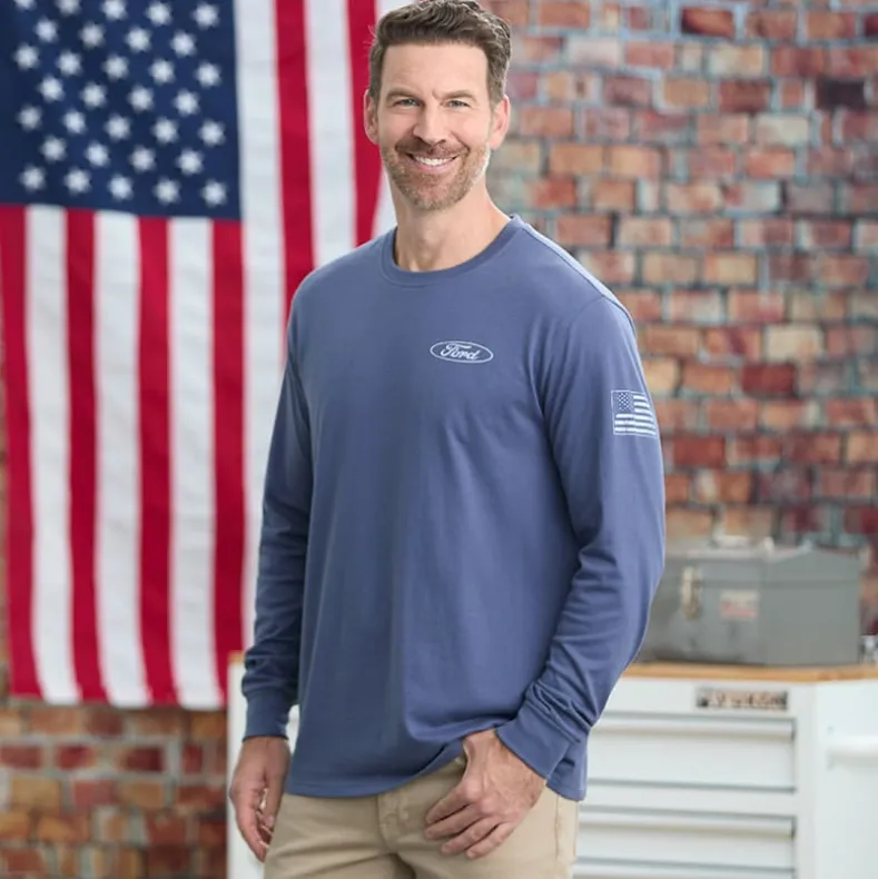 Men's Ford Car Long Sleeve Graphic T-Shirt