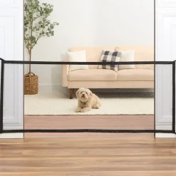 Mesh Screen Pet Gate For Doorway Stairwell Lightweight Portable