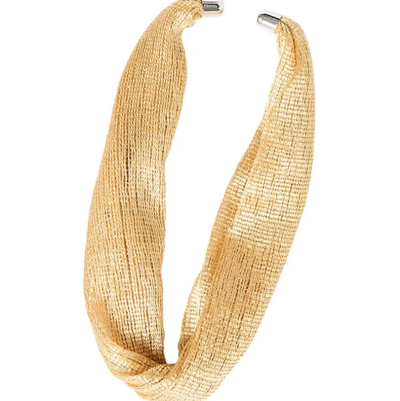 Metallic Necklace Scarf with Magnetic Clasp - Set of 2