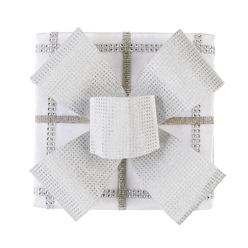 Metallic White Christmas Present Decor