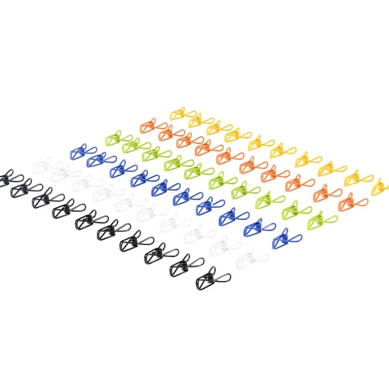 Metal Office Paper & Binder Clips in Multicolor - Set of 60