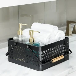 Metal Storage Organizer Caddy with Handles